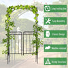 Outsunny Metal Arbor Backyard Pergola for Your Garden & Backyard - Hang Plants & Vines