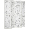 HOMCOM Screen Divider Room Divider Screen with Foldable Design for Indoor Bedroom Office 5.5' Rustic White