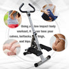 Soozier Exercise Equipment Adjustable Stepper Aerobic Ab Exercise Fitness Workout Machine with LCD Screen & Safety Handlebars - Grey