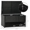Outsunny 47" Poolside Rattan Wicker Towel Valet Organizer Cabinet with Storage