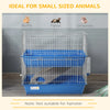 PawHut 2-Tier Foldable Metal Small Animal Playpen Pet Fence with Reshaping Customizable Design, Large Guinea Pig Cage, Bunny Rabbit Cage, and Chinchilla Cage, C&C Cage and Metal Playpen with Mats
