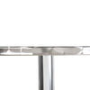 HOMCOM 24" Adjustable Square Stainless Steel Top Aluminum Standing Bistro Bar Table