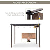 Outsunny 10' x 10' Outdoor Pergola Aluminum Gazebo w/ Retractable Canopy for Patio, Backyard, Party, Brown