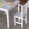 Qaba Kids Table and Chair Set for Arts, Meals, Lightweight Wooden Homework Activity Center, Toddlers Age 3+, Grey
