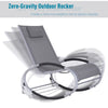 Outsunny Zero Gravity Rocking Lounge Sling Reclining Chair with Padded Headrest - Grey