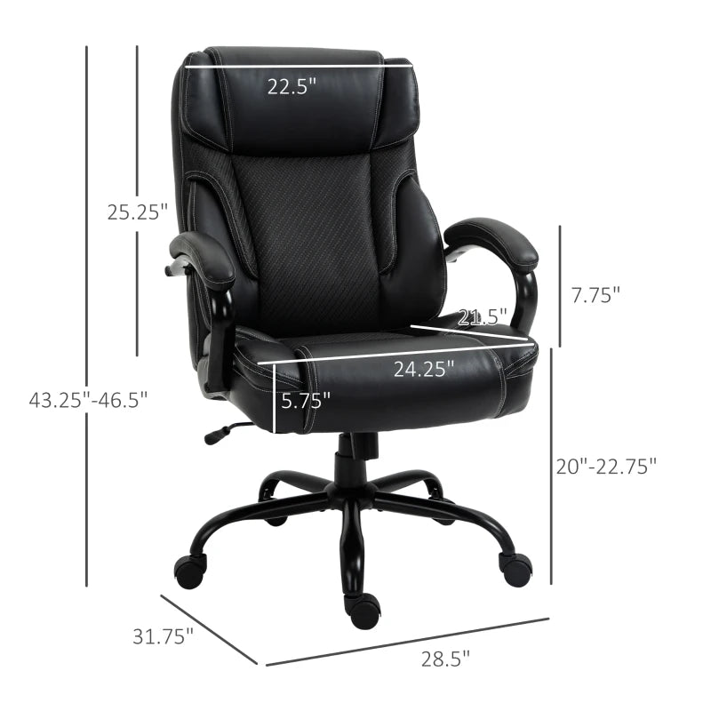 Vinsetto Executive Office Chair 400lbs Computer Desk with High Back