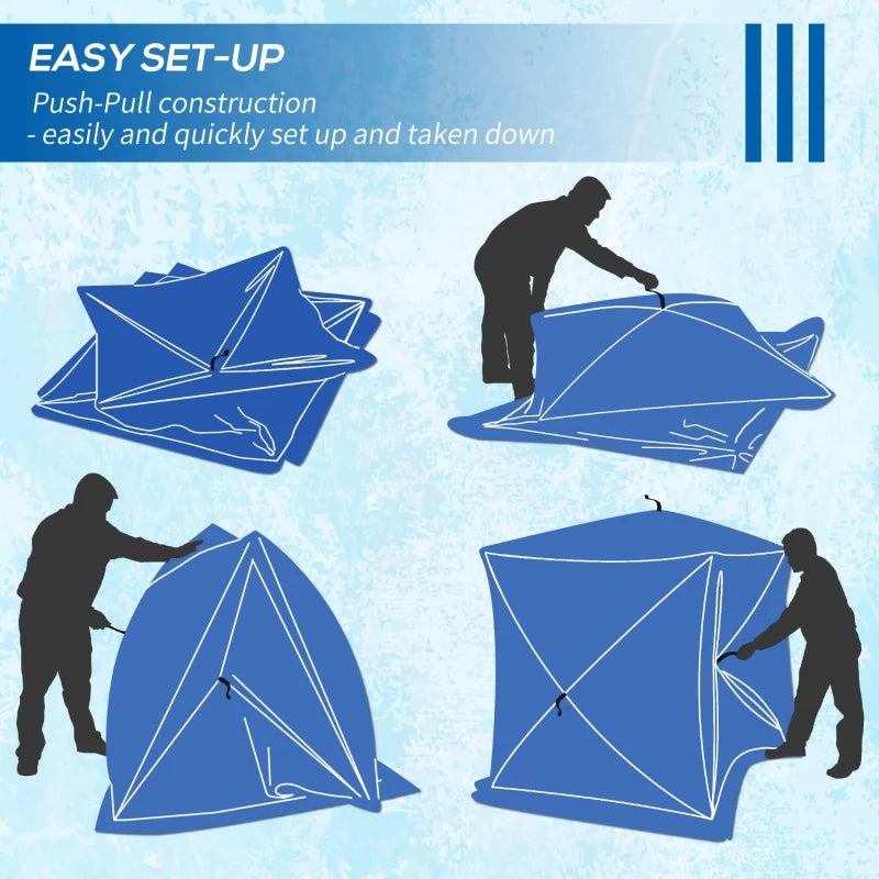 Outsunny 2 Person Insulated Ice Fishing Shelter Pop-Up Portable Ice Fi –  ShopEZ USA