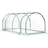 Outsunny 7' L x 3' W x 2.5' H Portable Tunnel Greenhouse for Outdoor Garden Hot House with 4 Zippered Doors, PVC Cover