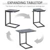 HOMCOM Modern Expandable Side End Tray Table/Folding Top Laptop Living Room Furniture