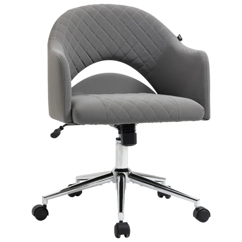 Vinsetto Mid Back Home Office Chair, Computer Desk Chair with Adjustable Height and Padded Seat, Brown