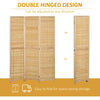HOMCOM Hand Woven Room Divider, 4 Panel Bamboo Folding Privacy Screen for Home Office, 47.25"x67"x0.75", Natural