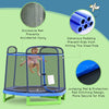 Outsunny 7FT Kids Trampoline, Durable Bouncer Spring Gym Toy Indoor/Outdoor with Safety Net Enclosure, Padded Cover, Fun Exercise Activity for Children, Blue