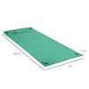 Soozier 12' x 5' Lily Pad Floating Mat with Cup Holder Table, 3-Layer Portable Roll-Up Water Mat Float Dock for 2-3 People, on Lake, River, Beach, Swimming Pool, Green