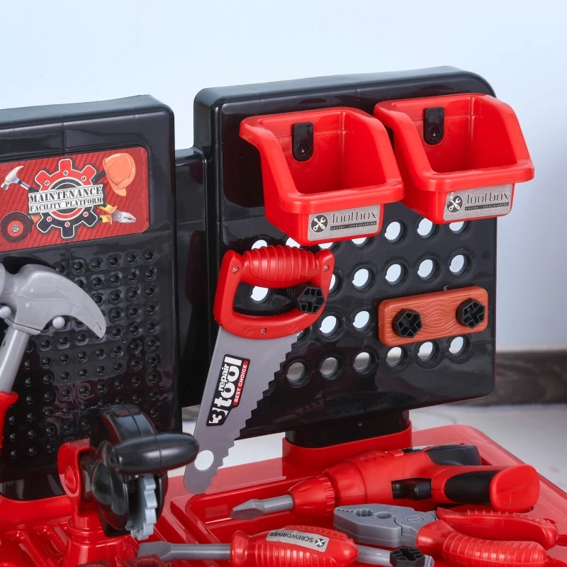 Red Toolbox Kid's Work Bench Set in the Kids Tools department at