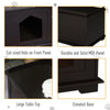 PawHut Wooden Cat Litter Box Enclosure Furniture Style Kitten Washroom with Rotated Door End Table Hideaway, Brown