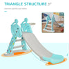 Qaba Folding Kids Slide and Activity Climber with Cartoon Astronaut Shape, Blue
