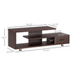 HOMCOM Modern TV Stand for TVs up to 45", TV Cabinet with Storage Shelf and Drawer, Entertainment Center for Living Room Bedroom, Walnut