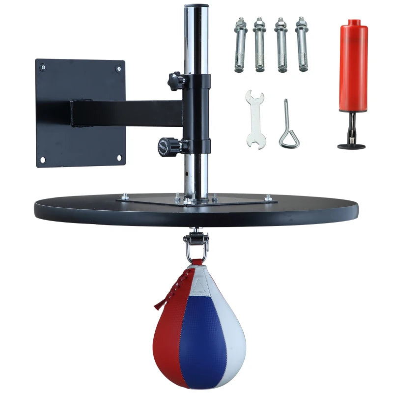 Soozier Adjustable Speed Bag Platform, Wall Mounted Speed Bags for Boxing, with 360-Degree Swive and 10'' Speedbag