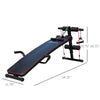 Soozier Sit Up Bench Core Workout Adjustable Thigh Support Foldable For  Home Gym Exercise Black