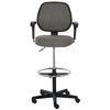 Vinsetto Mesh Drafting Chair, Tall Office Chair with Lumbar Support, Flip-Up Armrests, Footrest Ring and Adjustable Seat Height, Black