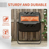 Outsunny Garden Compost Bin with Dual Rotating Tumbler, Outdoor Composter with Sliding Doors, Black & Yellow