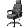 Vinsetto Rocking Office Chair 360 Degree Adjustable Height Headrest Linen Grey
