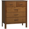 HOMCOM Tall Dresser for Bedroom, 7 Drawer Dresser, Chest of Drawers with Bamboo Frame, Brown