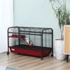 PawHut Transparent Gerbil Kennel for Travel, Comes with Exercise Wheel to Promote Play