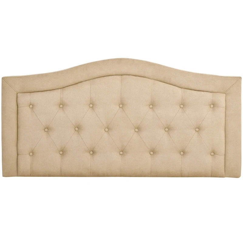 HOMCOM Button Tufted Headboard, Back Panel for 58.25'' Bed, Beige