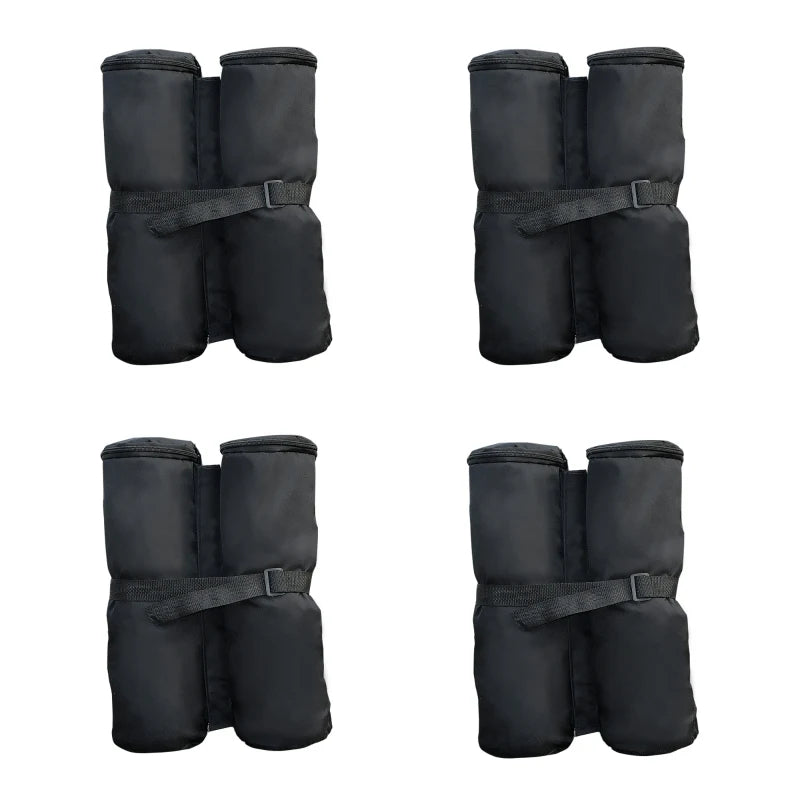 Outsunny 33lbs Canopy Weights Bags for Stability, Sandbag Anchor for Gazebo Pop Up Tent, Set of 4 - Black