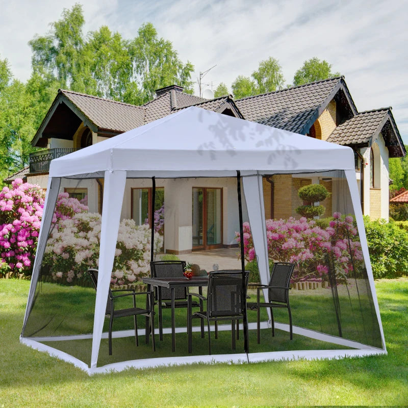 Outsunny 10' x 10' Modern Outdoor Gazebo Canopy with Weather Resistant Roof  