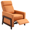 HOMCOM Manual Recliner Chair, Reclining Sofa Armchair with Footrest, Orange