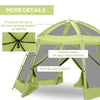Outsunny Large Screen Tent, Hang Hook for Lantern at Night, 6-8 Person Tent Screen House, 2 Doors for Multiple-Person Entry, Breathable Outdoor Net Canopy Tent, Dome, 16' x 16', Green