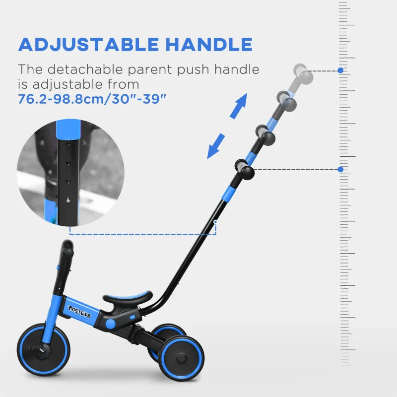 Baby bike deals with push handle