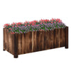 Outsunny Raised Garden Bed, Wooden Planter Box, Rustic Brown Style Raised Bed for Backyard, Garden Patio, 48" x 20" x 18"