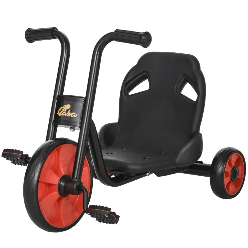 Qaba Kids Tricycle with 10" Big Wheels for 2-6 Boys and Girls, Ride-on Toy Fly for Indoor Outdoor - Black