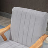 HOMCOM Soft Accent Chair Upholstered Arm Chair for Living Room Furniture Comfy Chair for Bedroom Living Room Chair Gray