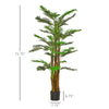 HOMCOM 5ft Artificial Bamboo Tree, Faux Decorative Plant in Nursery Pot for Indoor or Outdoor Décor