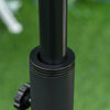 Outsunny Pentagonal Concrete Patio Umbrella Base with 2 Wheels for Easy Moving, Fitting Umbrella Poles of Φ1.25" - Φ2"