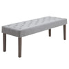 HOMCOM SimpleTufted Upholstered Ottoman Accent Bench with Soft Comfortable Cushion & Fashionable Modern Design - Beige