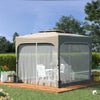 Outsunny Foldable Gazebo Canopy Tent w/ Wheeled Carry Bag, Weight Bags, Mesh Sidewalls
