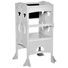 Qaba Kids kitchen step stool Foldable Step Stool with Blackboard Lockable Handrail