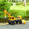 Qaba Rotating Kids Ride on Excavator Digger for 2-3 Year-Olds - Yellow