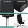 Vinsetto Modern High-Back Office Chair, Faux Leather Computer Rocking Swivel Chair with Metal Legs, Wheels - Black