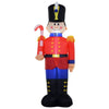 HOMCOM 6ft Christmas Inflatable Nutcracker Toy Soldier with Candy Cane, Outdoor Blow-Up Yard Decoration with LED Lights Display