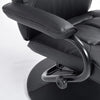 HOMCOM Ergonomic Faux Leather Lounge Armchair Recliner And Ottoman Set - Black