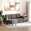 HOMCOM Living Room Multi-Piece Chaise Sofa Lounger w/Mid-Century Style and Sturdy Frame