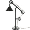 HOMCOM Floor Lamps for Living Room, Industrial Standing Lamp with Balance Arm, Adjustable Head, 31.5"x11.75"x65", Black