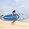 Soozier 11' x 31.5'' x 6.25'' Inflatable Stand Up Paddle Board with Accessories, Including SUP Paddle, Carry Bag,  & Air Pump, Blue