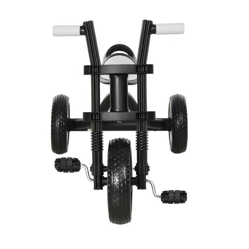Qaba Kids Ride-On Cycling Tricycle with a Chic Timeless Design Color & a Safety & Comfortable EVA Foam Seat - Black